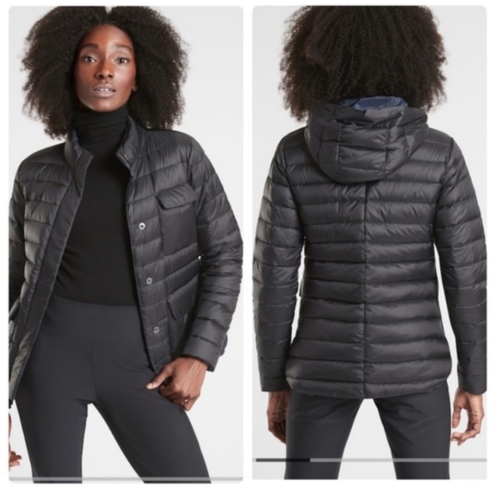 ATHLETA WOMEN'S 350360 WATER RESISTANT DOWNIEVILLE JACKET XXS - Picture 3 of 16